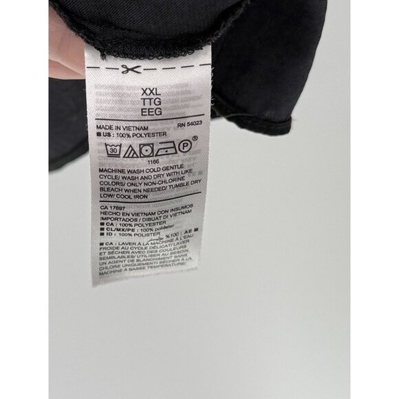 Old Navy Plus Size Sheer Shiny Satin Black Tunic Blouse XXL Event Classic Preppy - Picture 6 of 12